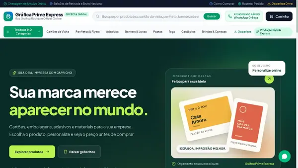 Prévia capturada de Gráfica Prime Express